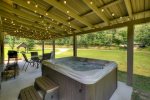 Hot Tub on the covered porch 